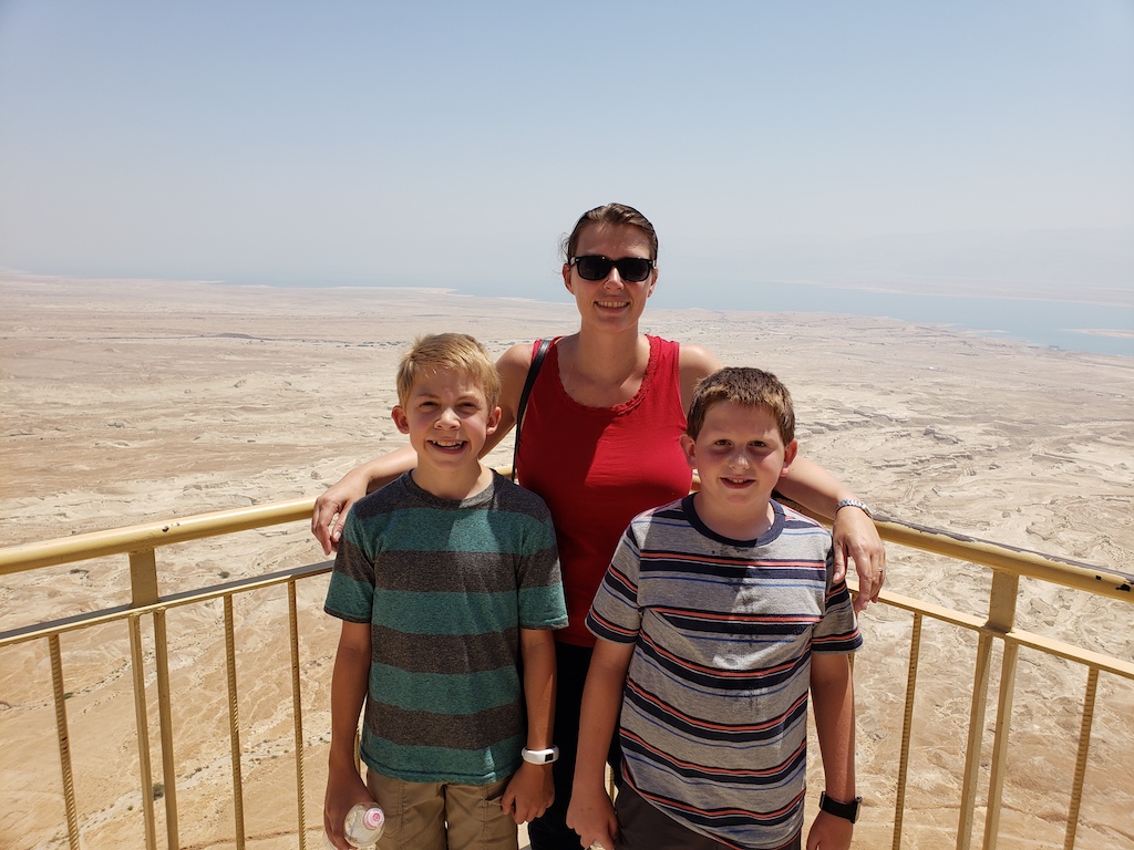 View from the Masada fortress ruins in Israel.