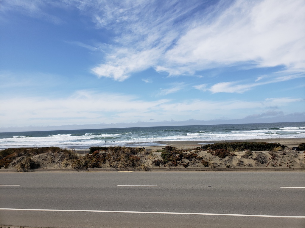 Views while biking from San Francisco to Half Moon Bay in California.