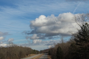 Landscape in Alabama while on a family road trip.